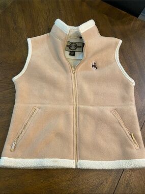 North End Wyoming Cowboys Fleece Vest Tan M